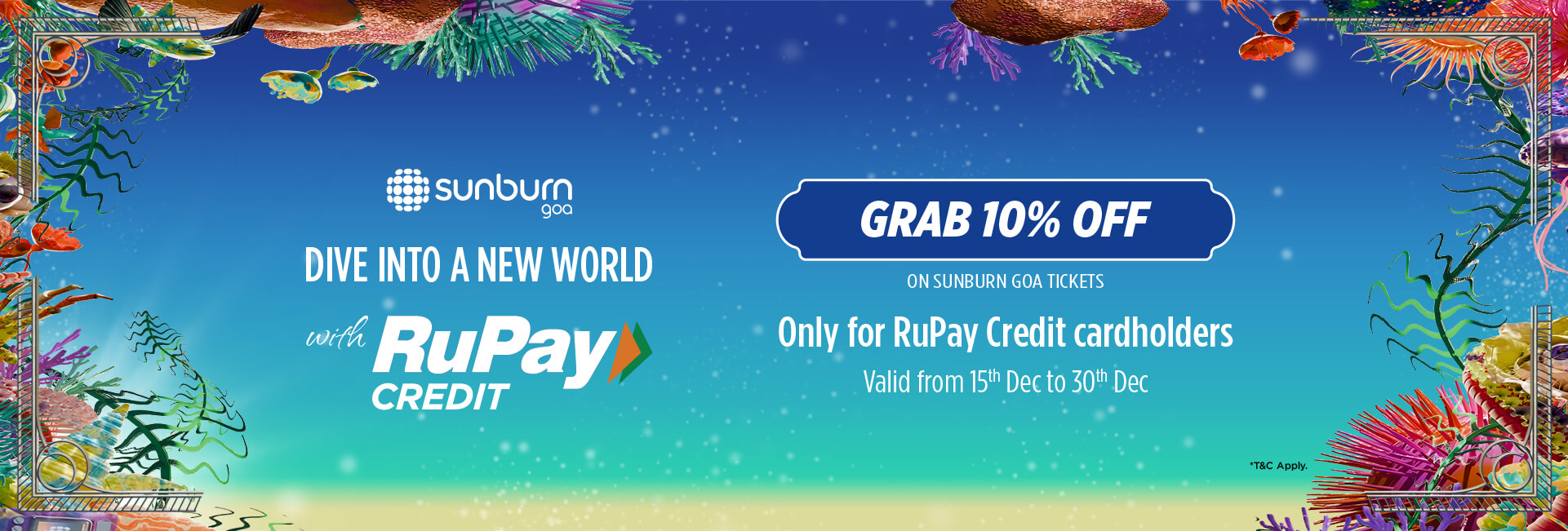 Sunburn Goa Offer on RuPay Credit Card